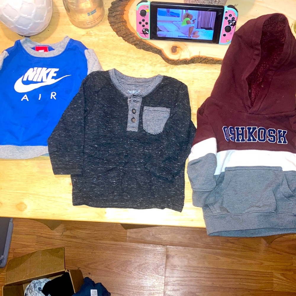 18m toddler boys fall/winter top bundle